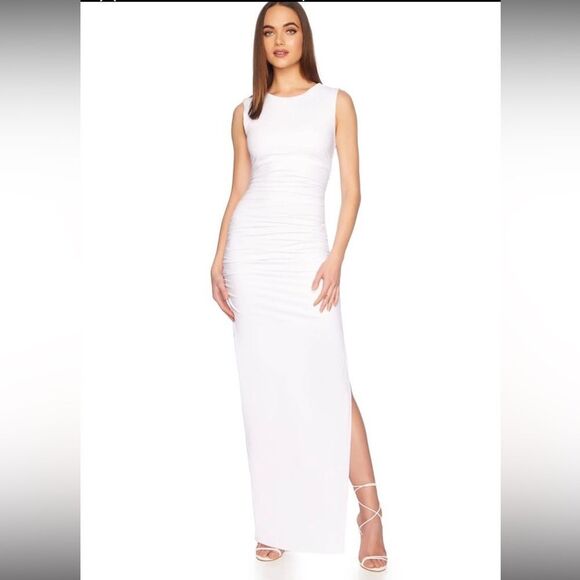 NWT side gathered dress - Susana Monaco in White size Small - Picture 1 of 8